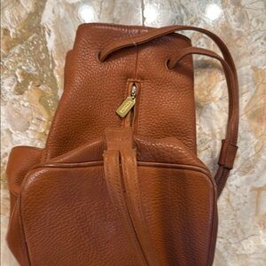 Coach Tan Leather Backpack
